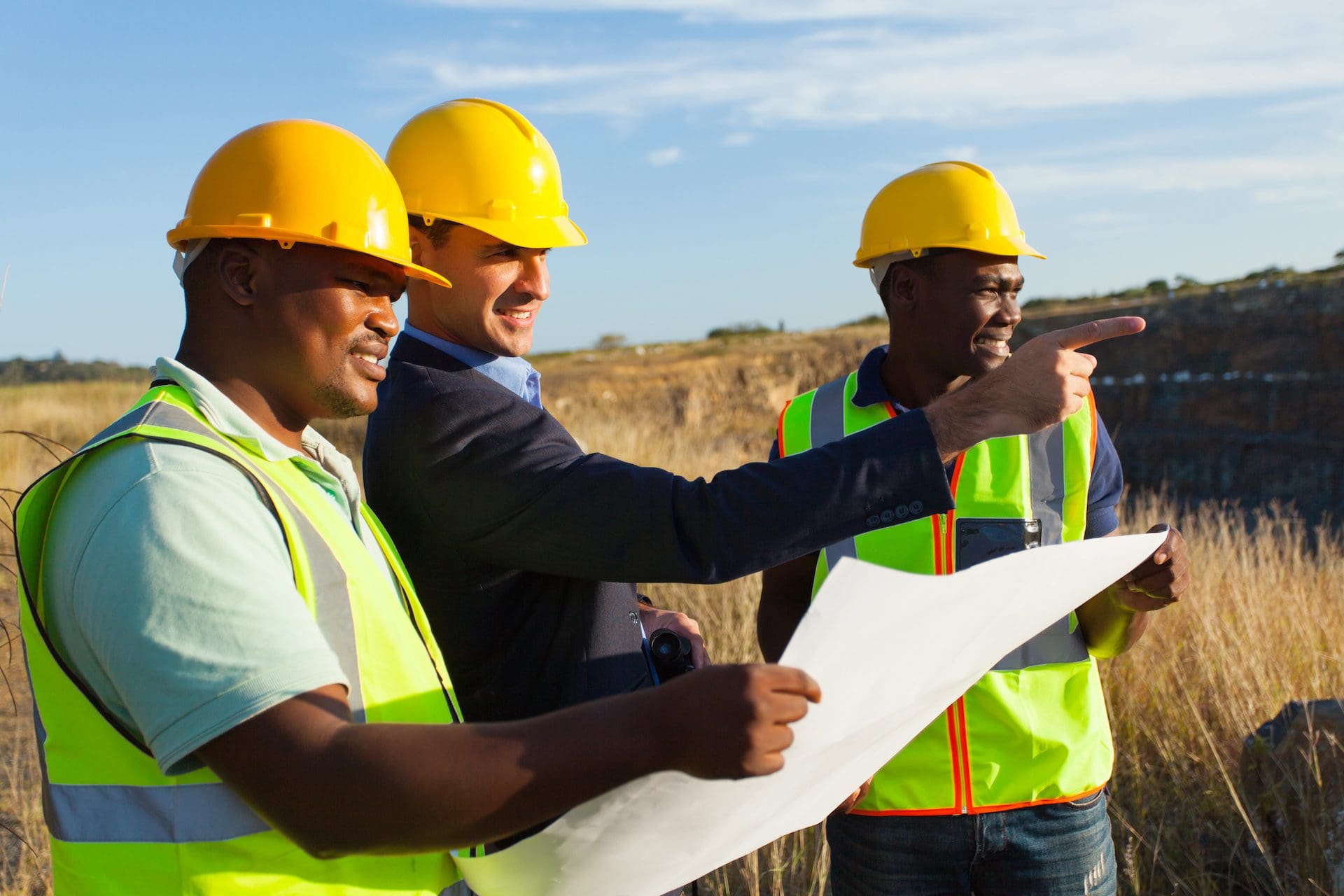 Mine,Manager,And,Workers,At,Quarry,Discussing,Future,Plan